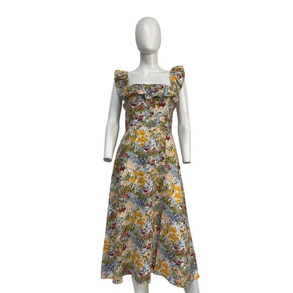 Reformation 'Amethyst' Yellow Linen Dress Size 4 - Picture 1 of 4